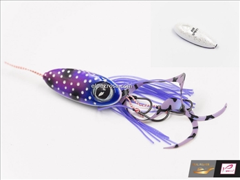Real Fisher Squid Rubber 150g UV Purple Glow